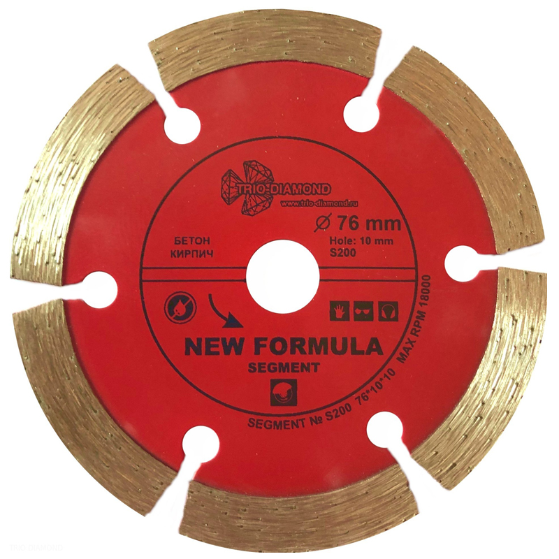 Диск алмазный Trio Diamond Segment New Formula 76 мм для Мини УШМ