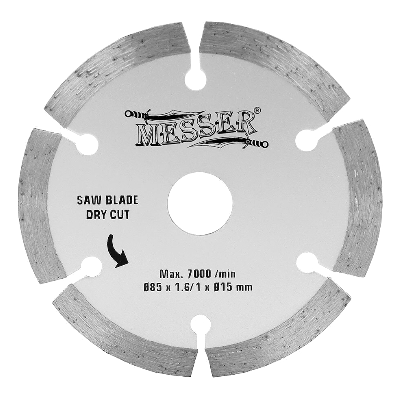 Диск 85х15х1,6х1 мм алмазный для циркулярной мини-пилы MESSER М200 (макс 7000 об/мин, сухой рез) Диск 85х15х1,6х1 мм алмазный для циркулярной мини-пилы MESSER М200 (макс 7000 об/мин, сухой рез)