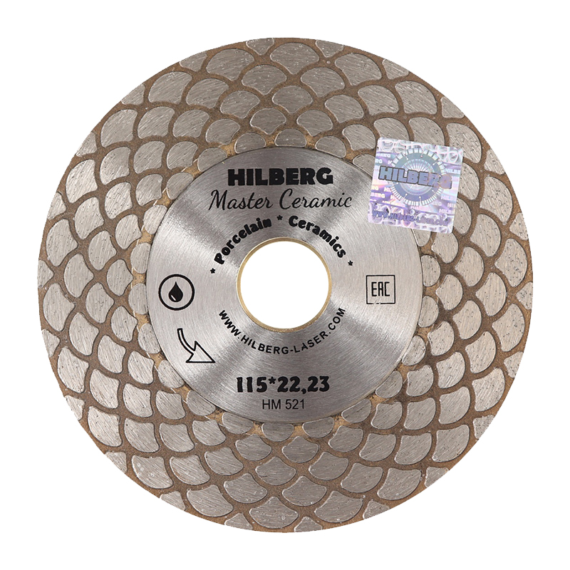 Диск алмазный турбо Hilberg Master Ceramic для резки плитки под 45º 115х25/25х22,23 Диск алмазный турбо Hilberg Master Ceramic для резки плитки под 45º 115х25/25х22,23