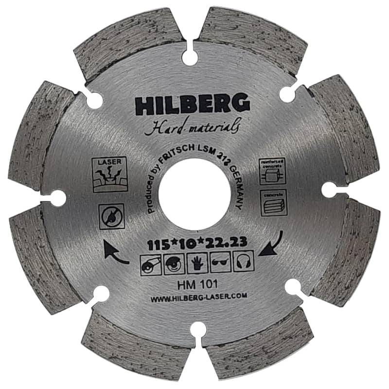 Алмазный диск Hilberg Hard Materials Лазер d 115 мм Алмазный диск Hilberg Hard Materials Лазер d 115 мм