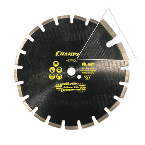 Диск алмазный по асфальту Champion PRO 300/25,4/10 Asphafight