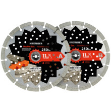 Алмазный диск по армированному бетону 230 мм Double Cut Kronger