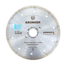 Диск алмазный по керамограниту Kronger 230x7x1,6x25,4 Ceramics Диск алмазный по керамограниту Kronger 230x7x1,6x25,4 Ceramics