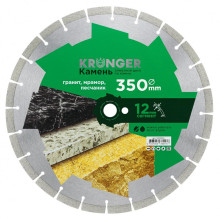 Диск алмазный сегментный по камню Kronger 350x3,2/2,2x12x25,4-25 F4 Stone Диск алмазный сегментный по камню Kronger 350x3,2/2,2x12x25,4-25 F4 Stone