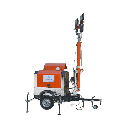 Передвижная осветительная мачта АРГУС-М ПРОМЕТЕЙ АМПО-9м(Л)-4х300Вт(С)-6кВт(ДГ)-ПК