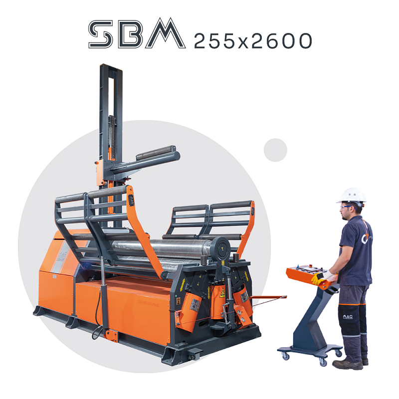 4-х валковый вальцовочный станок MAC BENDING SBM 255х2500
