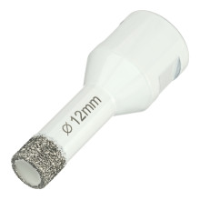 Алмазная коронка Diamond Industrial 12 мм Universal по керамограниту, керамике и камню, вакуумная пайка, M14