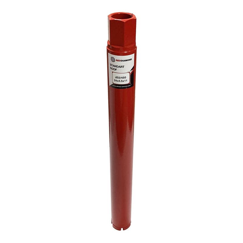 Алмазная коронка RedDiamond Standart Roof d052/450/24х3,5х11/5, 1 1/4 1129010