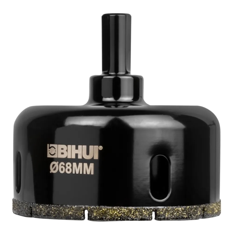 Коронка алмазная по стеклу и керамике BIHUI гальваническая 68 мм DBW68