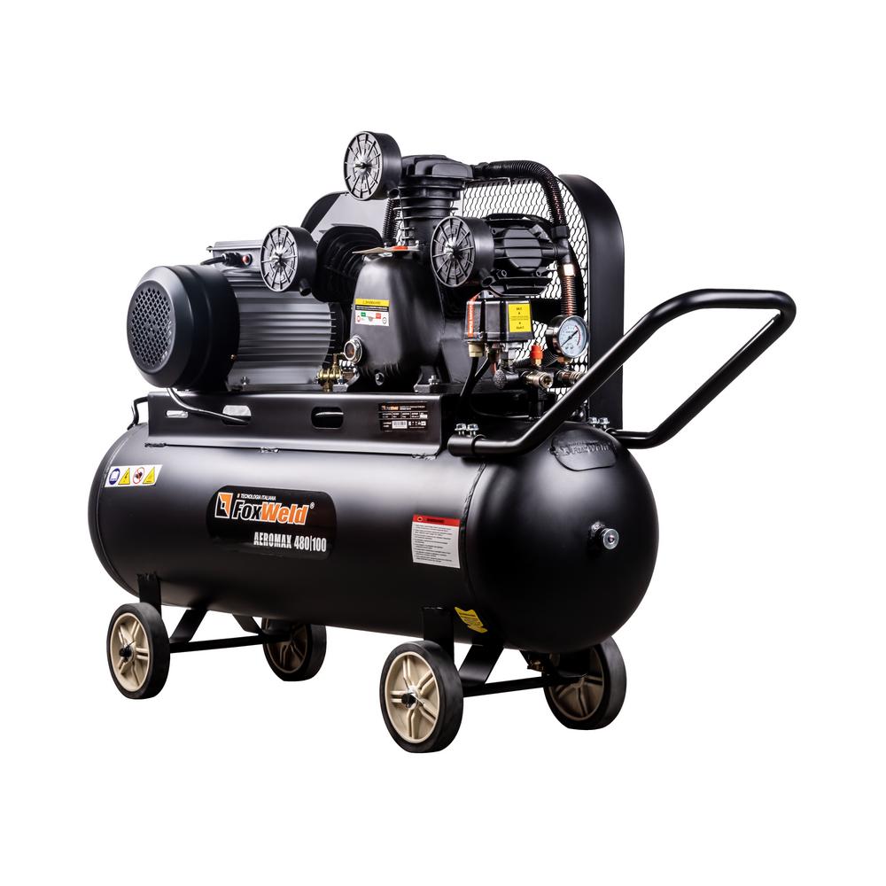Компрессор масляный ременной FoxWeld AEROMAX 480/100