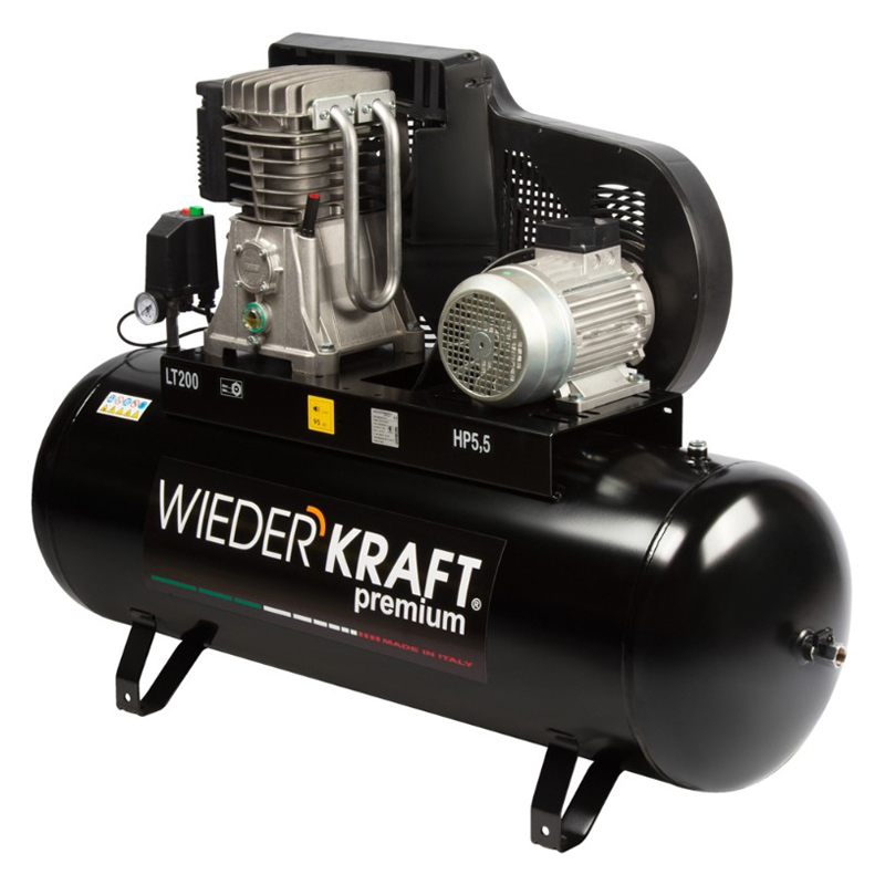 Компрессор стационарный воздушный WIEDERKRAFT WDK-92060 200л 606л/мин