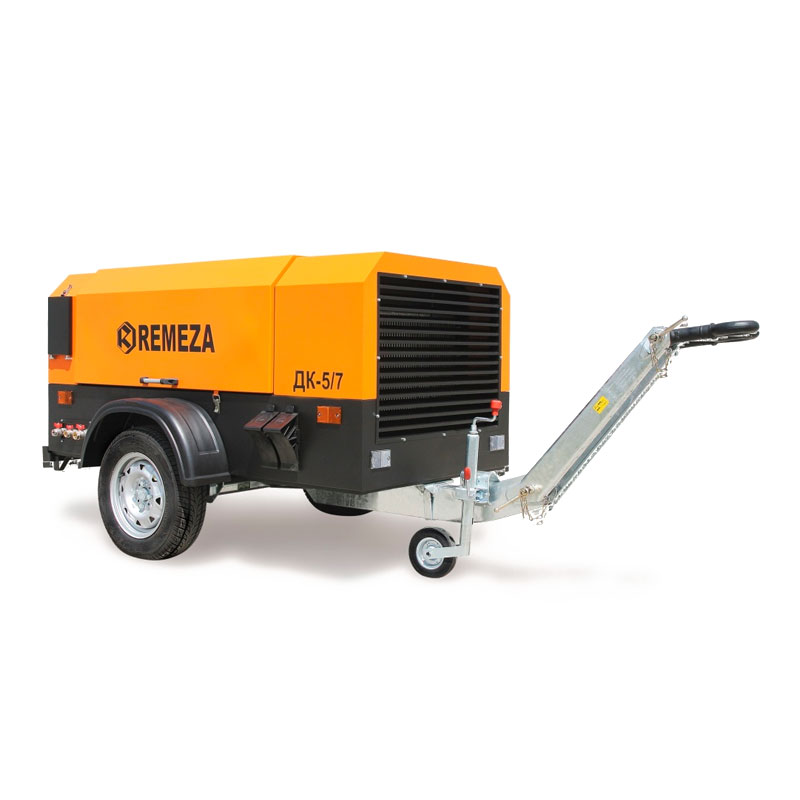 Компрессор дизельный ДК-3/7ДВ (на шасси с регулируемым дышлом)