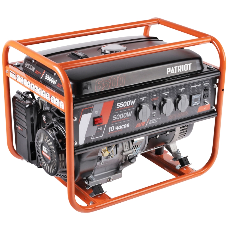 Генератор бензиновый PATRIOT GRS 6500, 13лс, 5500Вт, объем 25л
