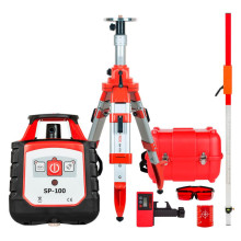 Комплект ротационный нивелир RGK SP-100 + штатив RGK SH-170 рейка RGK LR-2