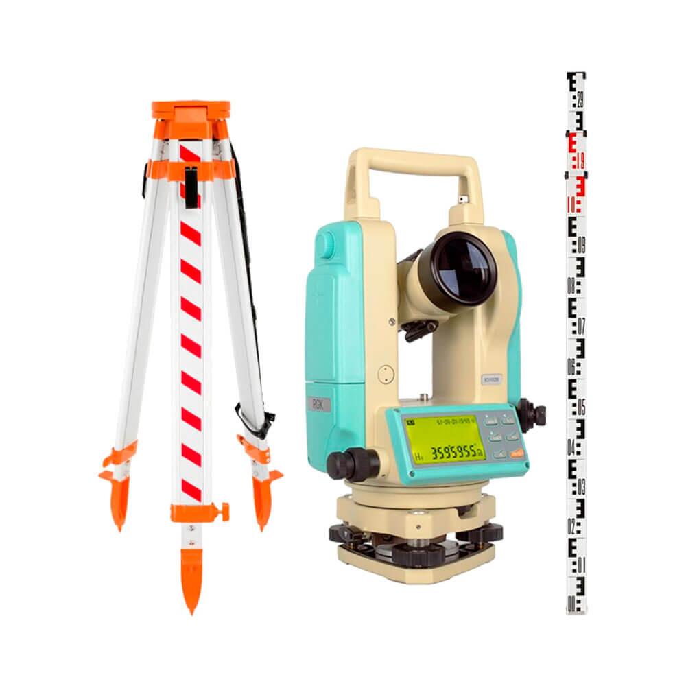 Комплект теодолит RGK T-20 оптический отвес, с поверкой штатив рейка 3 в 1 Комплект теодолит RGK T-20 оптический отвес, с поверкой штатив рейка 3 в 1