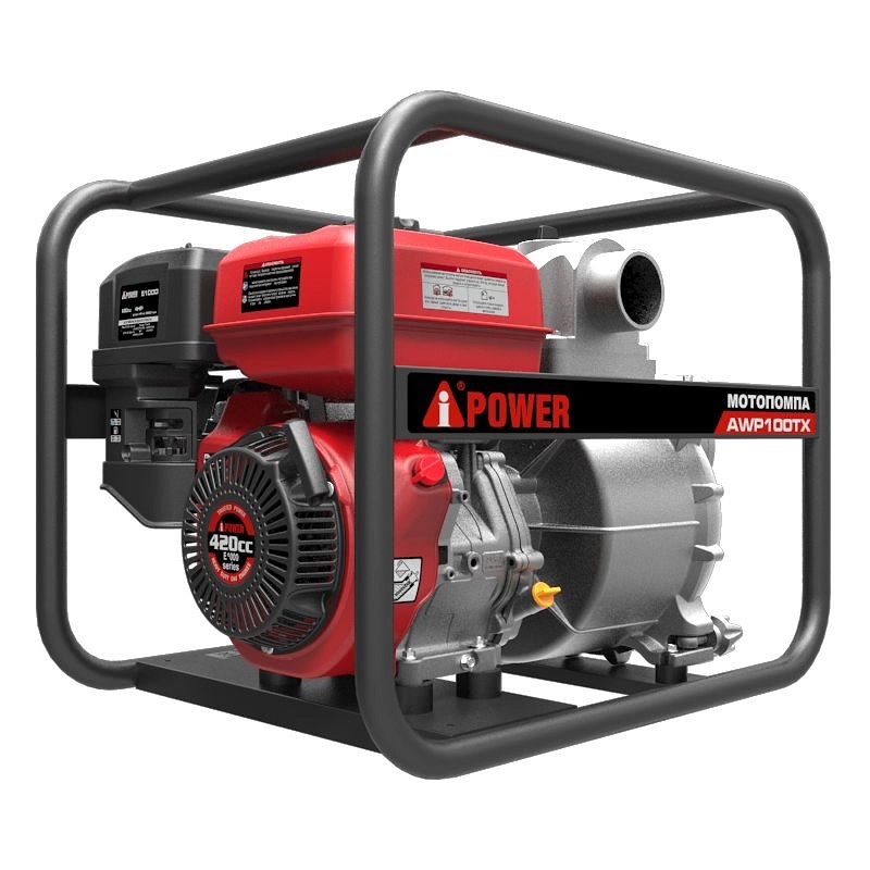 Мотопомпа бензиновая для грязной воды A-iPower AWP100TX