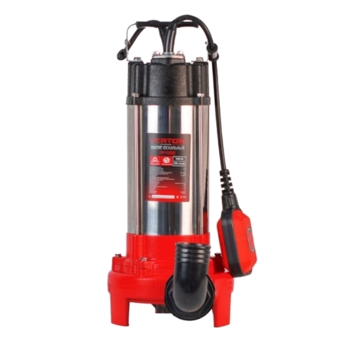 Насос фекальный погружной Verton AQUA FP2200K (2200Вт,600л/мин,H max16м,глуб. 5м,d вых.75мм,реж.нож)