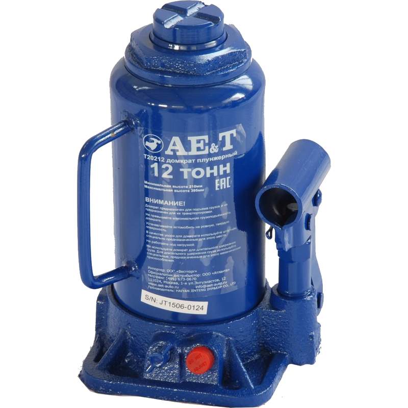 Домкрат пневмогидравлический бутылочный AE&T 12 т