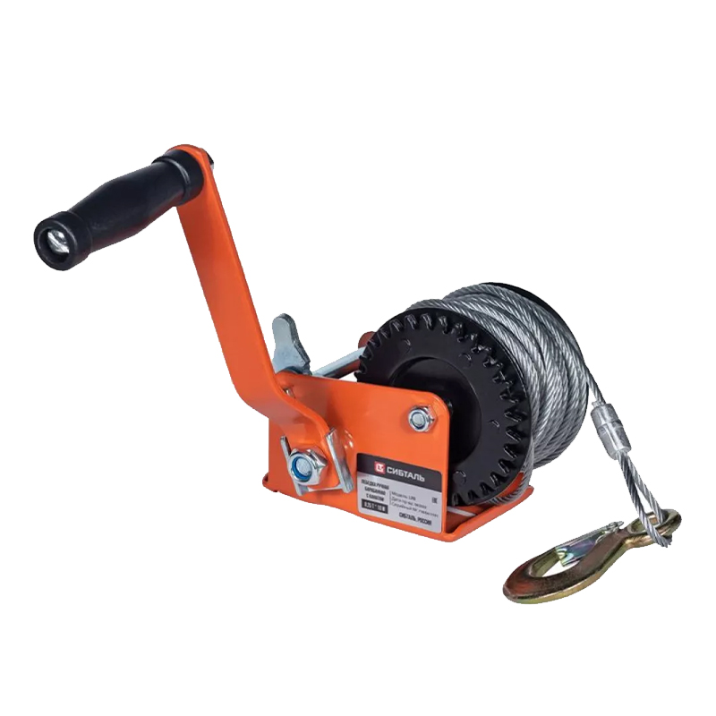 Лебедка ручная барабанная СибТаль LRB 1100 кг канат 10 м