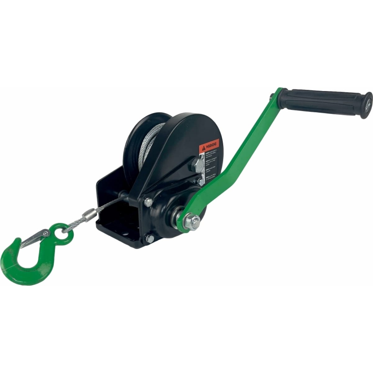 Лебедка ручная барабанная с тормозом HITCH HWB 500, 500 кг, канат 10м