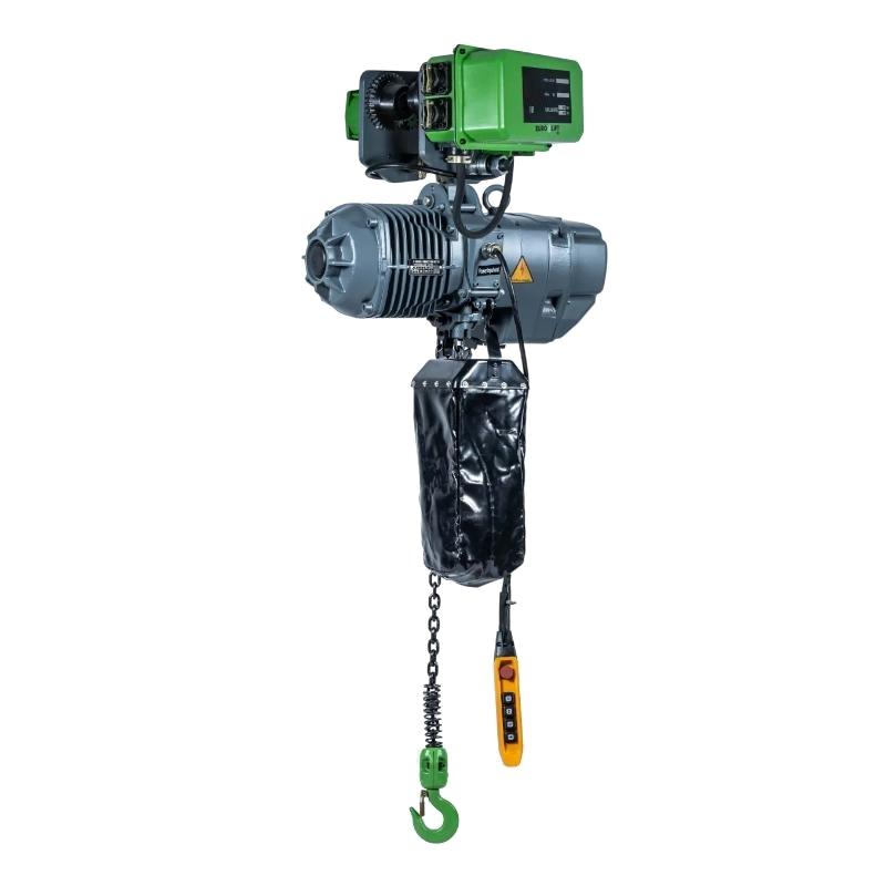 Таль цепная электрическая EURO-LIFT 2т 9м две цепи (ск. передв. 21м/мин, пульт 6кн.) Таль цепная электрическая EURO-LIFT 2т 9м две цепи (ск. передв. 21м/мин, пульт 6кн.)