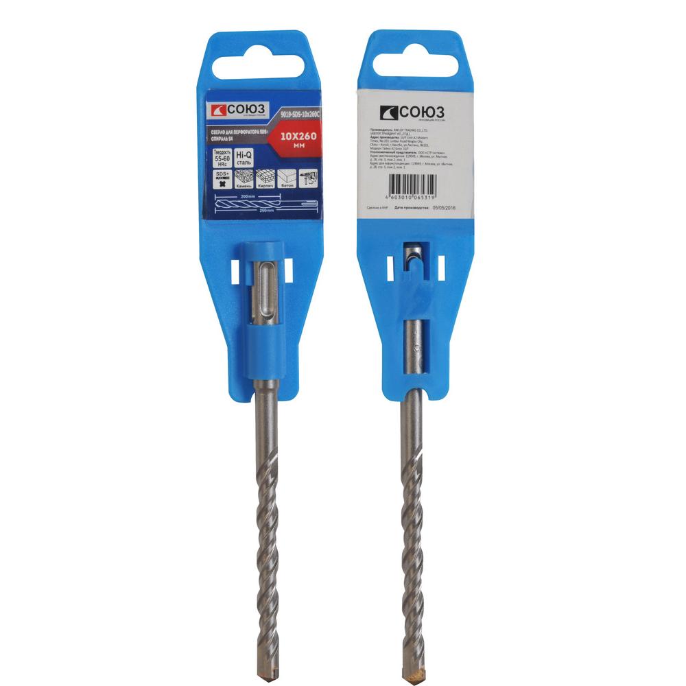 Бур SDS+ СОЮЗ 9019-SDS-10x260C Бур SDS+ СОЮЗ 9019-SDS-10x260C