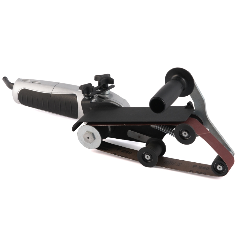 GS09-00 Переходник под УШМ 125 мм для шлифования и полирования труб, длина ленты 650 мм