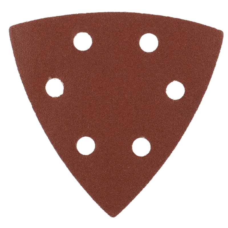 Треугольник абразивный под липучку, перфорированный, P 180, 93 мм, 5 шт Matrix на ворсовой подложке