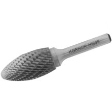 Борфреза пламевидная KORNOR H1025BM06L насечка двойная L=150мм