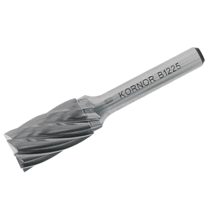 Борфреза цилиндрическая с торцом KORNOR B0513NFM03 по алюминию (крупная насечка)