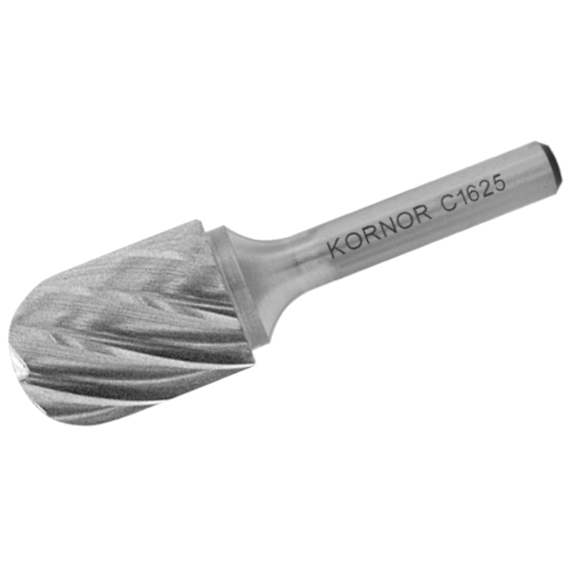 Борфреза сфероцилиндрическая KORNOR C0613NFM03 по алюминию (крупная насечка)