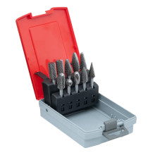 Набор твердосплавных борфрез RODMIX 10 шт, двойная насечка (A12, B12, C12, D12, E12, F12, G12, H12, L12, M12)