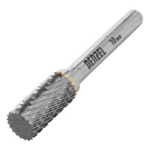 Борфреза по металлу твердосплавная Denzel цилиндрическая, тип-А, 10 мм Борфреза по металлу твердосплавная Denzel цилиндрическая, тип-А, 10 мм