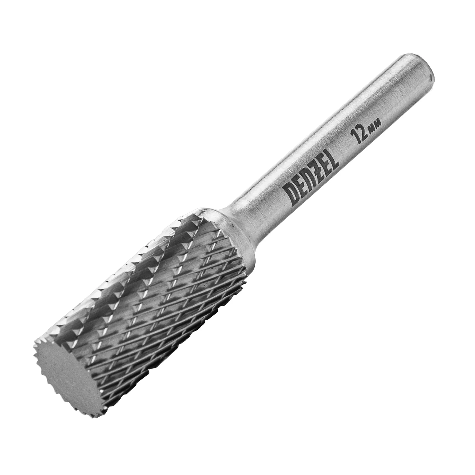 Борфреза по металлу твердосплавная Denzel цилиндрическая, тип-А, 12 мм Борфреза по металлу твердосплавная Denzel цилиндрическая, тип-А, 12 мм