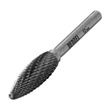 Борфреза по металлу твердосплавная Denzel элипсообразная, тип-H, 12 мм