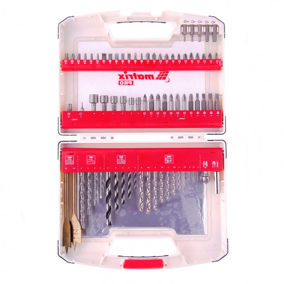 Набор сверл комбинированный Matrix Pro 75 шт 725675