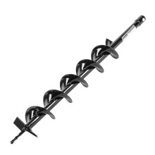 Шнек для грунта Denzel E-100, диаметр 100 мм, длина 800 мм,соединение 20 мм, несъемный нож