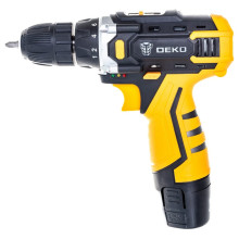 Аккумуляторная дрель-шуруповерт DEKO DKCD12FU-Li в кейсе + набор 63 инструмента для дома, 12В, 2х2.0Ач Аккумуляторная дрель-шуруповерт DEKO DKCD12FU-Li в кейсе + набор 63 инструмента для дома, 12В, 2х2.0Ач