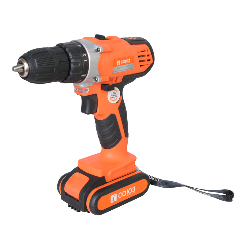 Аккумуляторный шуруповерт СОЮЗ ДШС-18-2К-ПРОМО